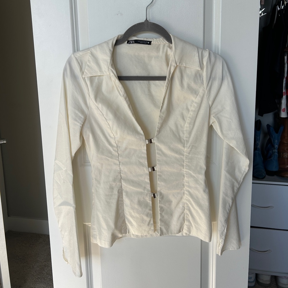Zara White Long Sleeve